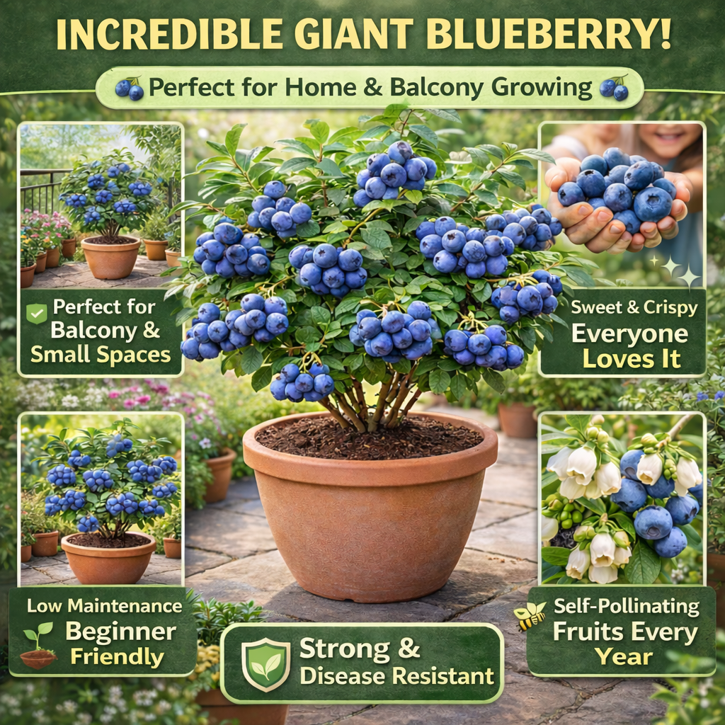 Imported Giant Blueberry Seeds – Grow Bigger, Juicier Berries at Home
